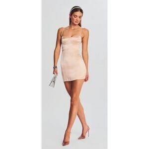 Retrofete Cosmo Mini Dress Dusty Peach Womens XL New Short Sleeveless
